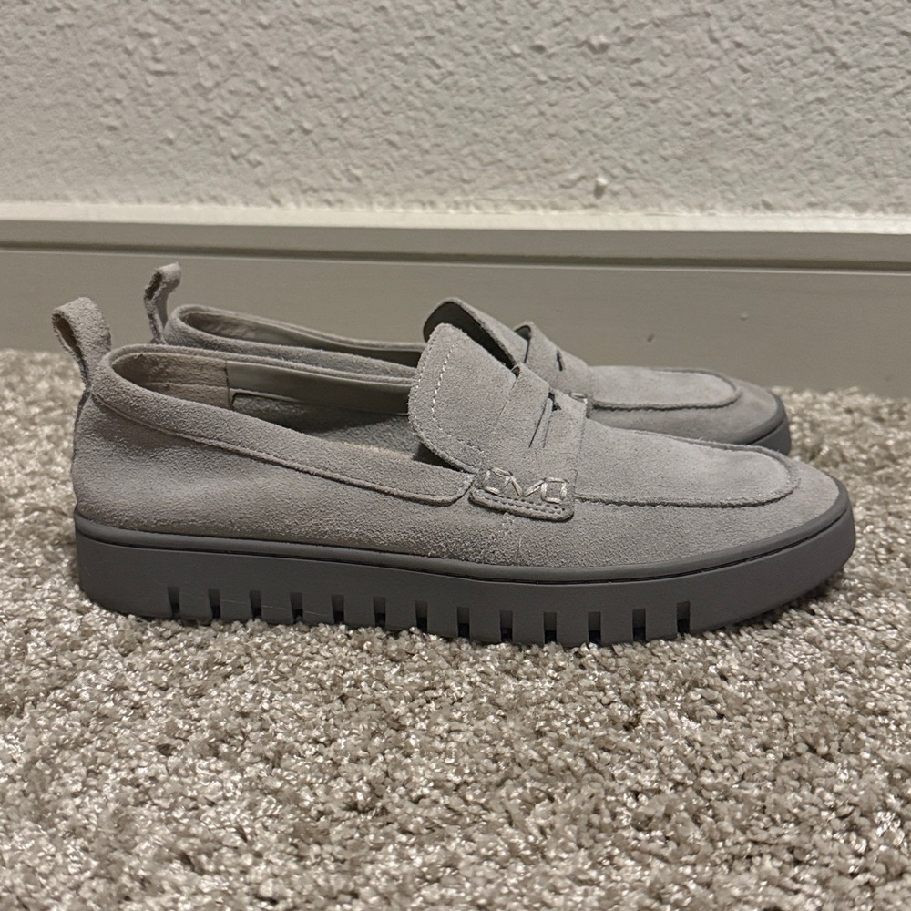 Vionic gray suede loafer